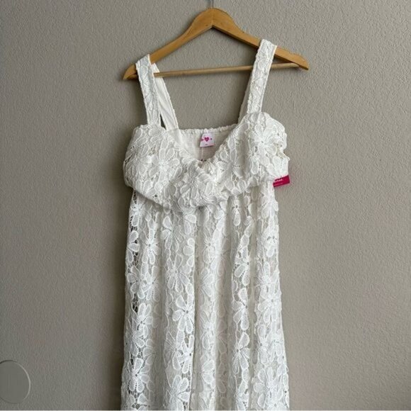 Buddy Love KENNY SMOCKED BACK MAXI DRESS - WHITE Size Small - Picture 5 of 16